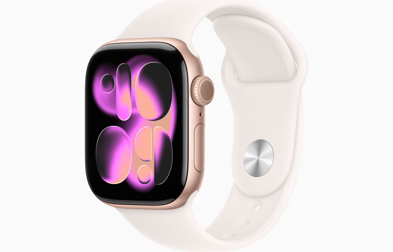 Apple Watch Series 11 GPS + Cellular 42mm Rose Gold Aluminium Case with Light Blush Sport Band